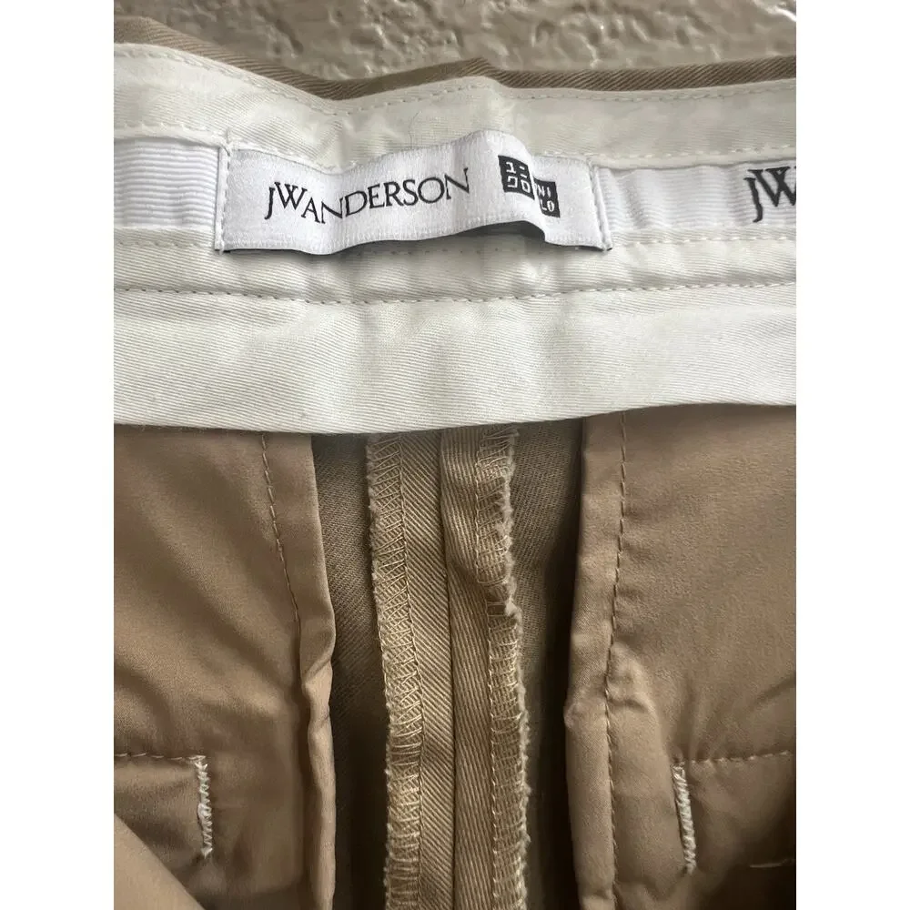 JW Anderson x Uniqlo Women 6 Casual Pants High Rise Khaki Cotton Preppy Office